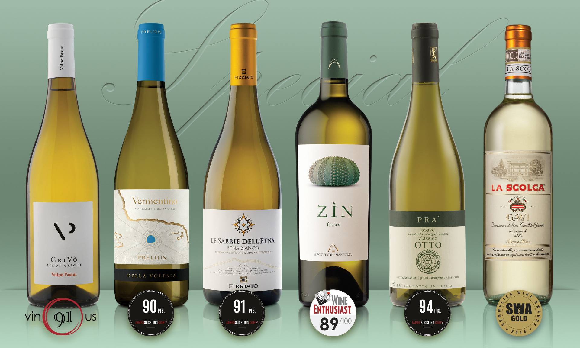 Вкусът на Италия специална селекция от бели вина от BNKWines.bg