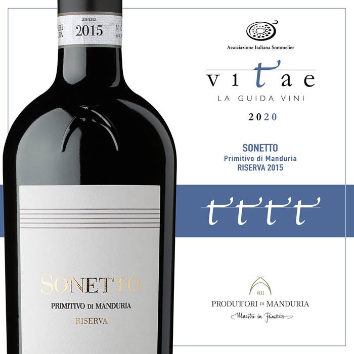 “Sonetto” Primitivo di Manduria DOC Riserva - 750ml от BNKWines.bg